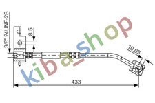 RIGHT BRAKE PIPE/HOSE FLEXIBLE FRONT R LENGTH 310MMDIAMETER 102MM 3/8"-24UNF2B