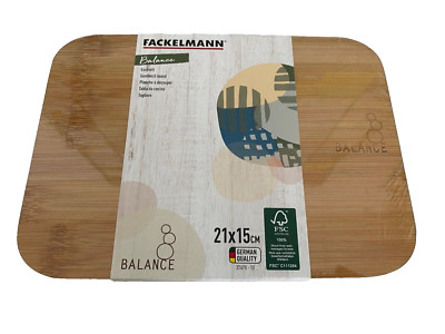 Fackelmann Bambusbrett Bambus Holzbrett Schneidbrett Brett Balance 21 x 15 cm