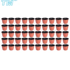 50 Pack Plant Pots Flowerpot Plastic Nursery Pot For Indoor And Outdoor Garden