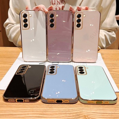 For Samsung Galaxy S22 Ultra S21 Note 20 Plating Soft TPU Shockproof Case Cover