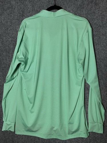Turtleson Golf Polo Shirt Mens Tour Performance Medium Green Long Sleeve - Picture 9 of 16