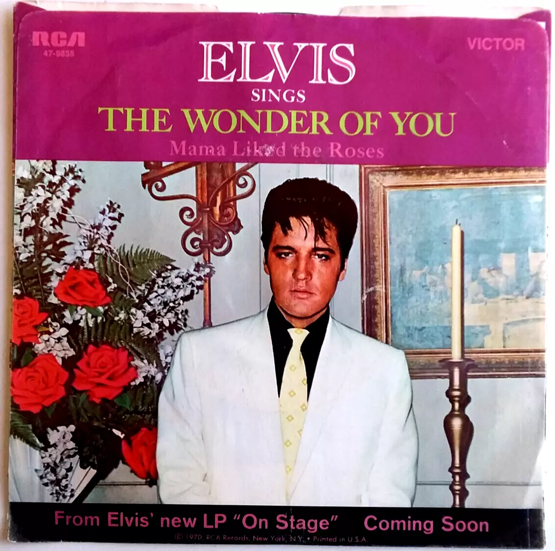 ELVIS PRESLEY - The Wonder of You / Mama Liked the Roses -Vinyl 45 RCA  47-9835 | eBay