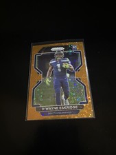 2021 Panini Prizm Dwayne Eskridge Rookie Orange Disco Prizm RC #349 Seahawks PWE