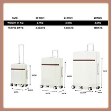 Suitcase Hard Shell Travel Trolley 4 Wheels Hand Small Large Luggage 20/24/28"
