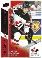2020-21 UD Team Canada Juniors JARED McISAAC #104 Exclusives Program 082/165