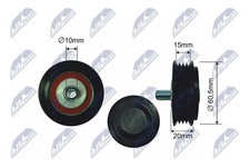 Spannrolle Keilrippenriemen NTY RNK-AU-006 für VW PASSAT B5 3B2 Variant 3B5 3B3