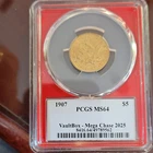 1907 $5 Liberty Head Gold Half Eagle PCGS MS64 Philadelphia Gold Coin