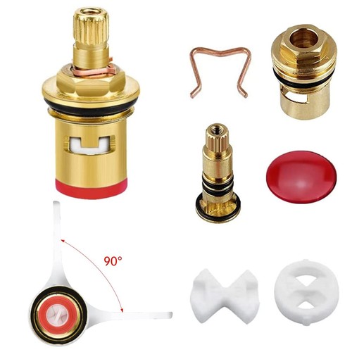 2 Sets Quarter Turn Tap Valves Cartridges with Metal Lever Heads Universal - Picture 7 of 8
