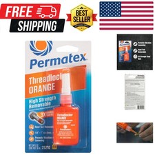 High Strength Removable Threadlocker Orange Liquid, 10 ml