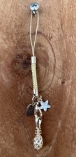 Island Reflections Hawaii Gold Pineapple Phone Charm Good Luck NEW