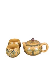 Chinese Tea Set with Tea Pot and 2 Cups