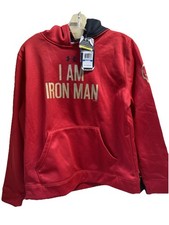 Under Armour Boys YXL Red I Am Iron Man Hoodie Loose Marvel Pullover Sweatshirt