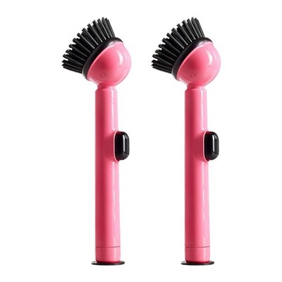 With Detergent Dispenser Dish Brush Long Handle Press Cleaner Kitchen Gadget