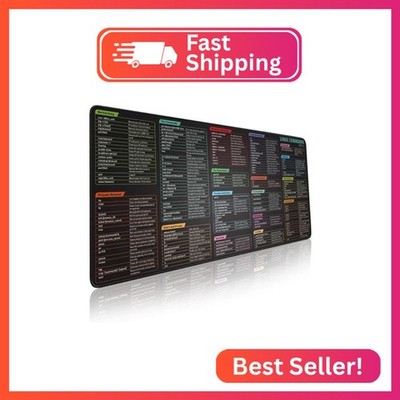Pixiecube Linux Commands Line Mouse pad - Extended Large Cheat Sheet Mousepad. S