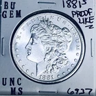 1881 S BU GEM MORGAN SILVER DOLLAR UNC MS+++ U.S. MINT RARE COIN 6937