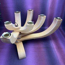 7 armiger Kerzenleuchter Skandinavien Schweden Nordic Light Holz UNBENUTZT