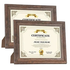  Certificate Document Frame Rustic Distressed Picture Frames 8.5 x 11 8.5x11