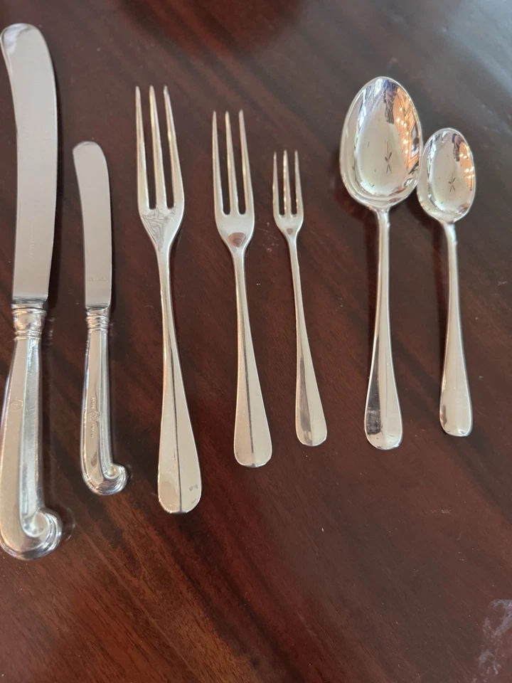 Juego de 7-Kirk Stieff Place Setting-Williamsburg Queen Anne Foto 2 de 4