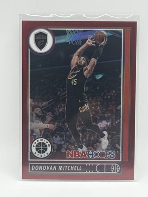 2022-23 Panini Chronicles Donovan Mitchell #577 Hoops Premium Stock Red /149