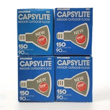 Sylvania Lot of 4 Indoor Outdoor Flood Lights 90w Par 38 Capsylite New Old Stock