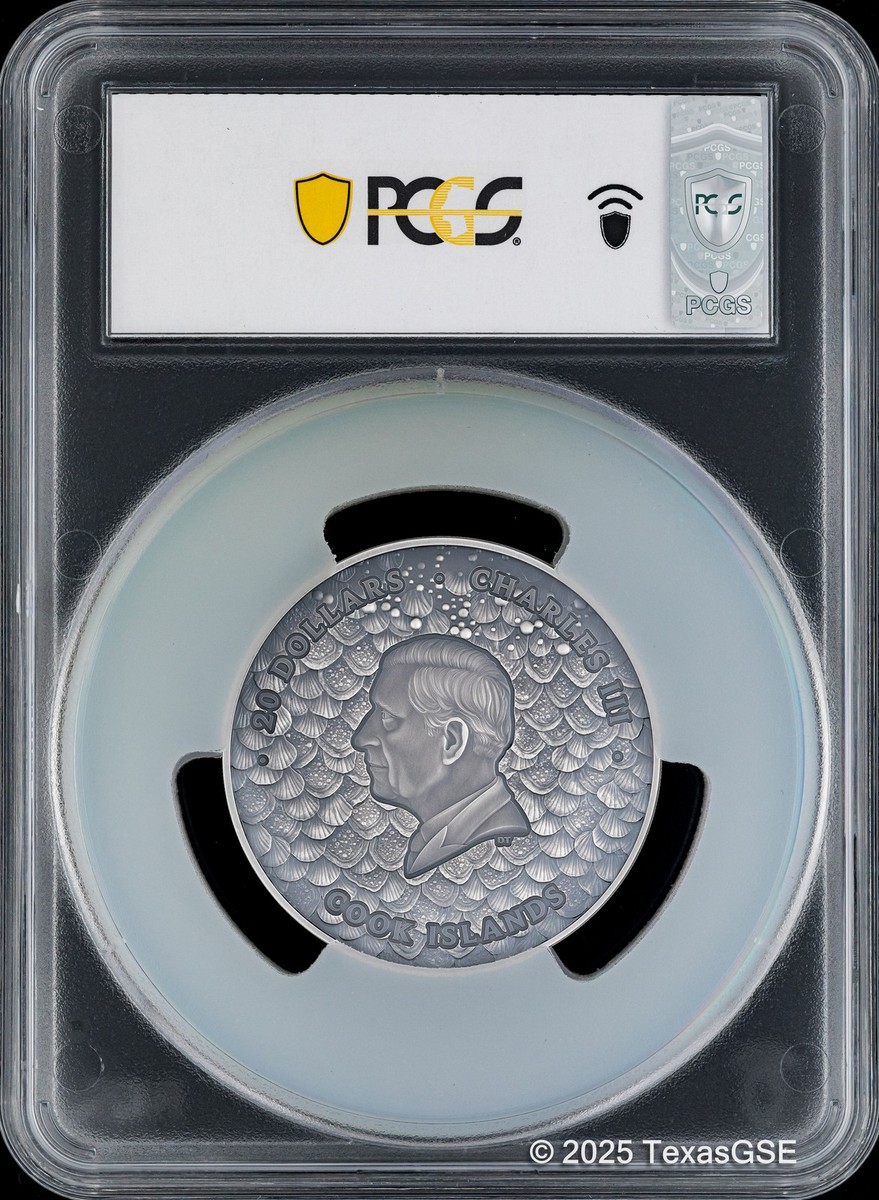 2025.9.18玄武龍亀　糸魚川墨玉 2025 Cook Islands 3oz Silver $20 Underwater Fantasy - Sea Monster