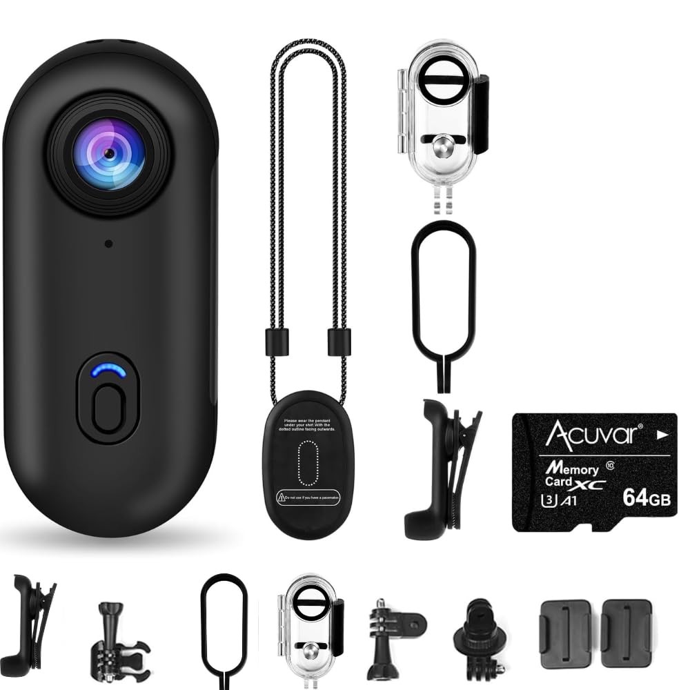 64GB 4K/1080P FHD Mini Body Camera Wearable Action Cam | POV
