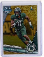 Jalen Berger 23 Bowman U Chrome 1st Bowman #/50 Gold Shimmer UCLA