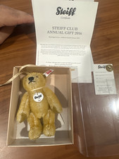 Steiff Club Annual Gift 2016 Mini Teddy Bear w/ Box Certificate Ref. 80