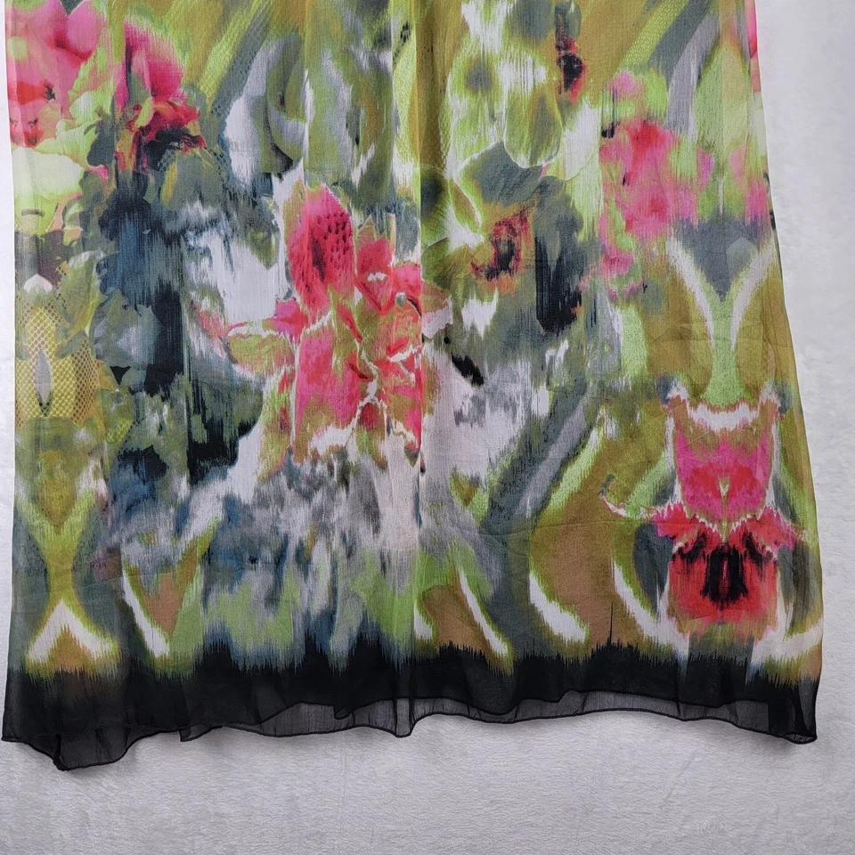 Vestido midi halter Fairy Whimsigoth XL adornado línea sin mangas colorido floral Foto 4 de 4