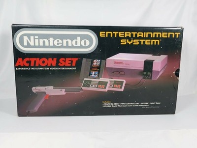 1989 NES Action Set In Box Super Mario Bros Nintendo System No Manuals