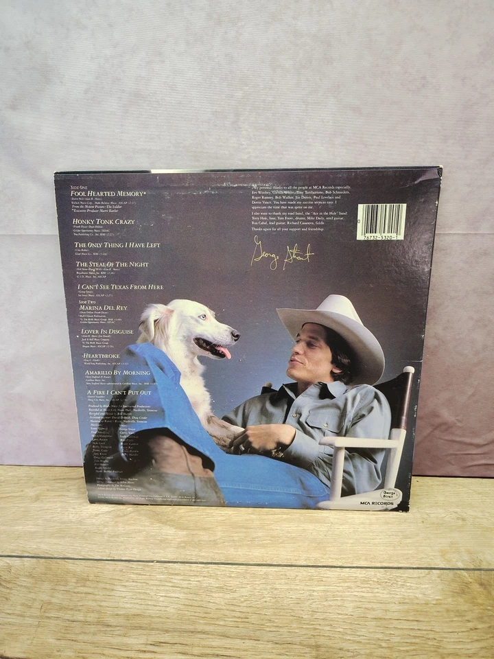 George Strait – Strait From the Heart MCA-5320 1982 LP Randy’s Roost Master EX - Image 4 of 4
