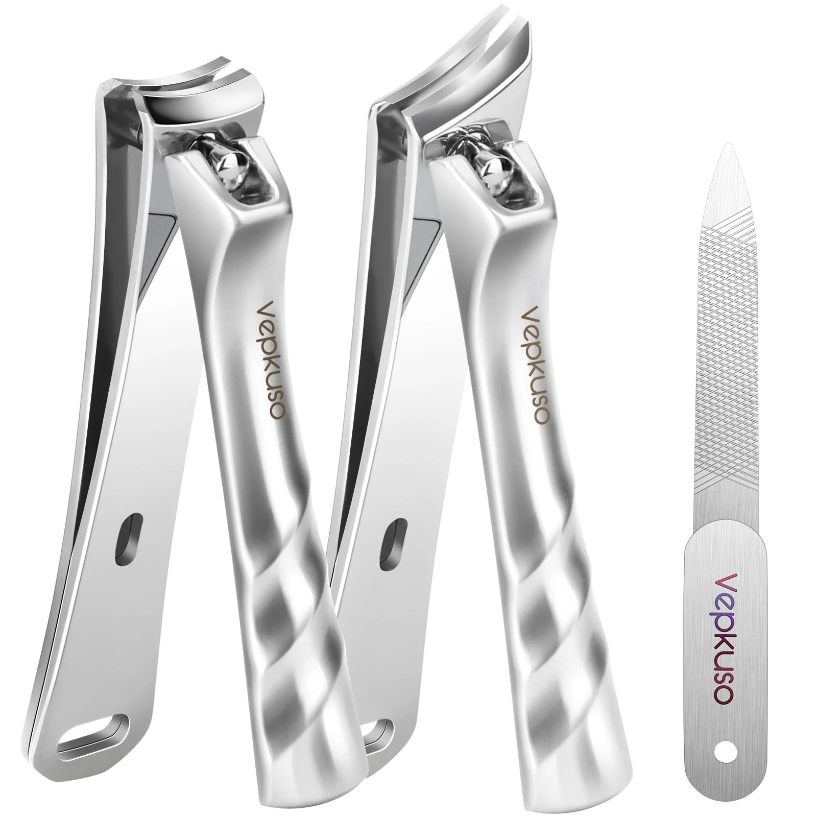 Toenail Clippers for Thick Nails, Professional Nail Clippers Set with Catcher...