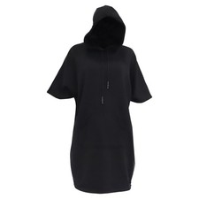 Mcq Aleander Mcqueen Flag Hoodie Short Dress In Cotton Women Black S
