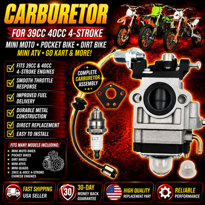 Carburetor For 39cc 40cc 4 Stroke Mini Moto Pocket Bike Dirt Bike Carb