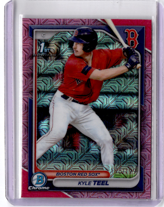 2024 Bowman Chrome Prospects Kyle Teel Fuchsia Refractor /199 1st Bowman #BCP-48