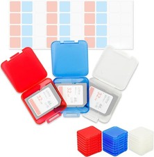 Durable 24-Compartment Clear SD Card Storage Case with Labels - Waterproof