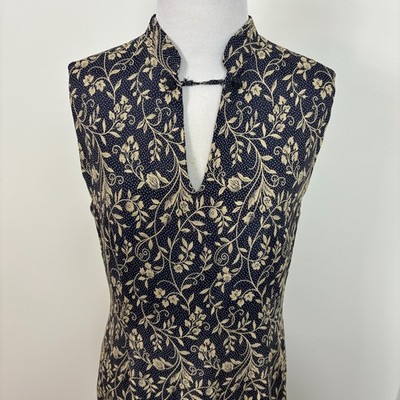Laura Ashley Sleeveless Fit Flare A Line Dress Women's size 8 Floral Prairie