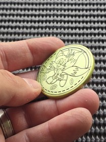 Tails Sonic Sega Shop UK Coin Medal Exclusive Rare Promo GENESIS SATURN CD 32