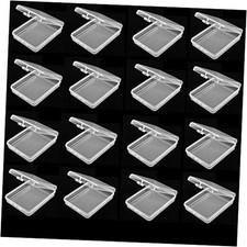 20 Pack Clear Plastic Beads Storage Containers Box with Hinged Lid for