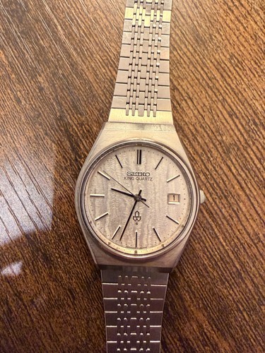 SEIKO KING QUARTZ 4822-8120 DAYビンテージ　稼働品 Vintage Seiko King Quartz 4822-8120 Silver Dial Men's… - Gem