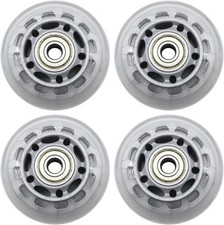Inline Skate Wheels 70mm, Clear Roller Blade Replacement Wheels with Bearings...