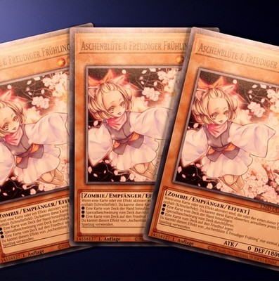 Aschenblüte & Freudiger Frühling 3x - L26D, Common, 1. Auflage, Yu-Gi-Oh!