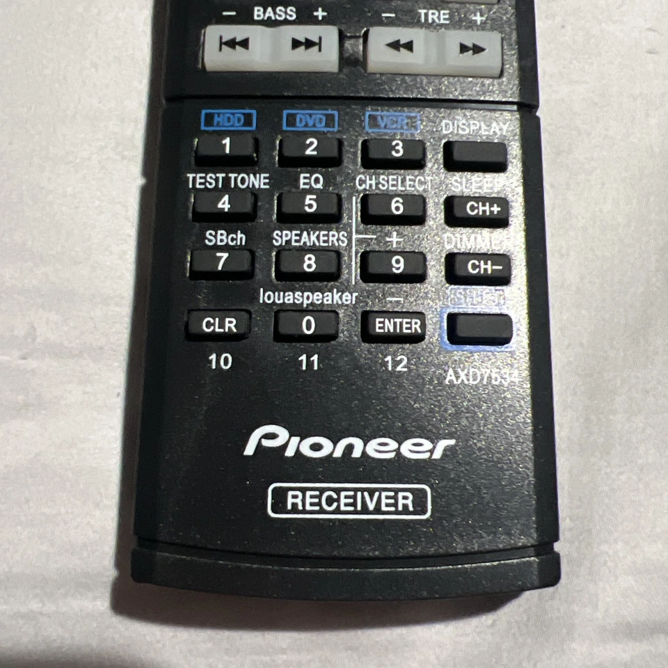 Factory Original PIONEER AXD7534 Remote  VSX-417 VSX-515 VSX-516 519V 520K - Image 2 of 3