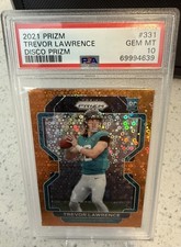 Trevor Lawrence 2021 Panini Prizm #331 Orange Disco Prizm RC PSA 10 Jaguars