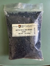 LD Carlson Bottle Seal Wax Beads BLACK 1 Pound Bag NEW