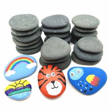 24PCS Rocks for Painting, 2"-3" Inches DIY Rocks Flat Smooth Kindness Rocks...