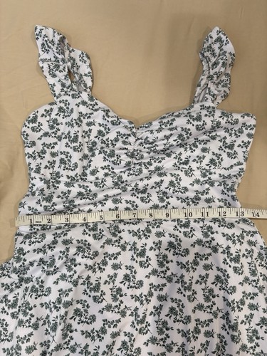 Hollister Dress Womens M Saidie Mini Flutter Strap Smock Floral Boho Babydoll - Picture 10 of 11