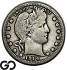 1914 Barber Quarter, Choice FINE