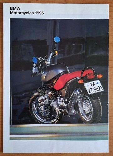 BMW Motorcycles * 1995 * Fold-Out/Poster Brochure * EXC COND * FREE SHIPPING