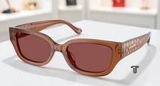 COACH HC8439U 581175 Cbz52 Transparent Brown Wine Solid 53 mm Women's Sunglasses